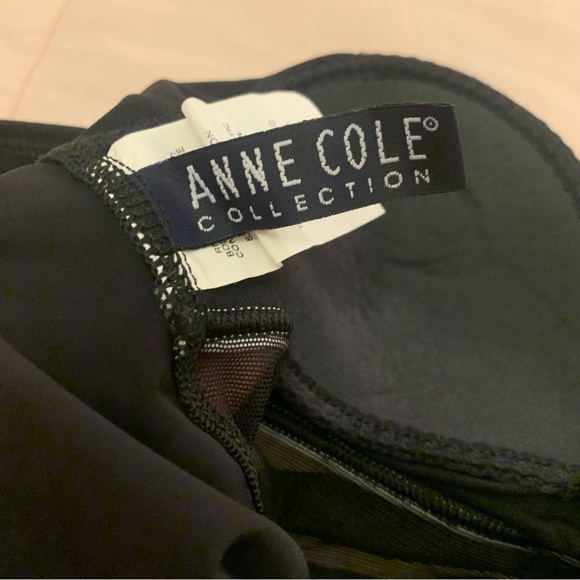 Anne Cole Collection black white one piece suit with flattering mesh at waist 10 - Picture 12 of 14